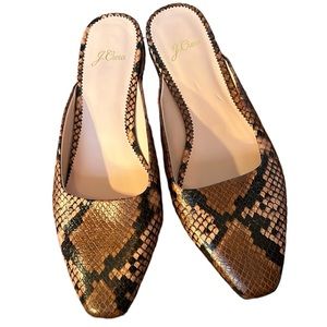 J. Crew Carolyn Mule Leather Flats